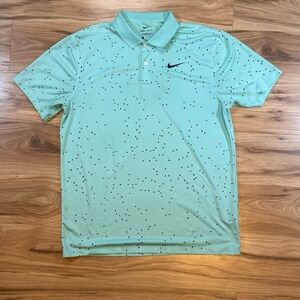 Nike Men’s M Dri-Fit Golf Polo Shirt Mint Pattern